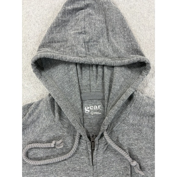 NYU Violets Screened Logo Light Weight Hoodie Jacket (Men's Large) Gray - Picture 3 of 12